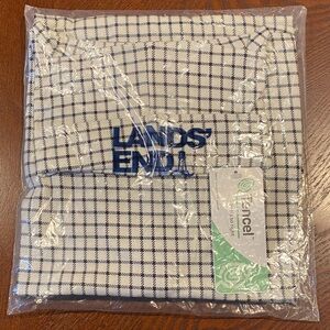 Lands' End Womens Black and Ivory Tencel blend Turtleneck Top